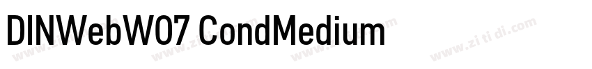 DINWebW07 CondMedium字体转换